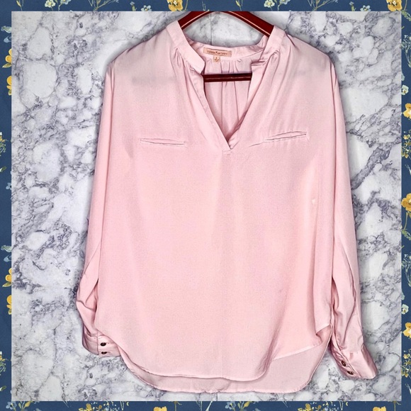 Gibson Latimer Tops - ⭐️ Gibson Latimer Baby Pink Y2K Lightweight Long Sleeve Blouse Women’s Large